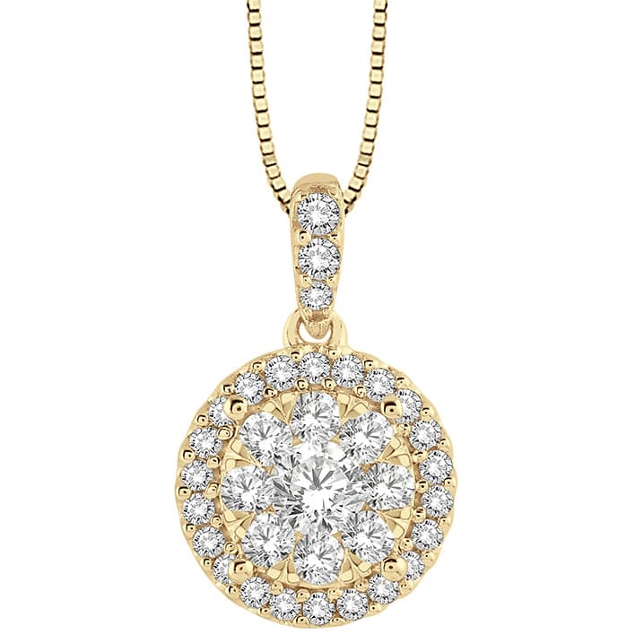 Diamond Cluster Necklace