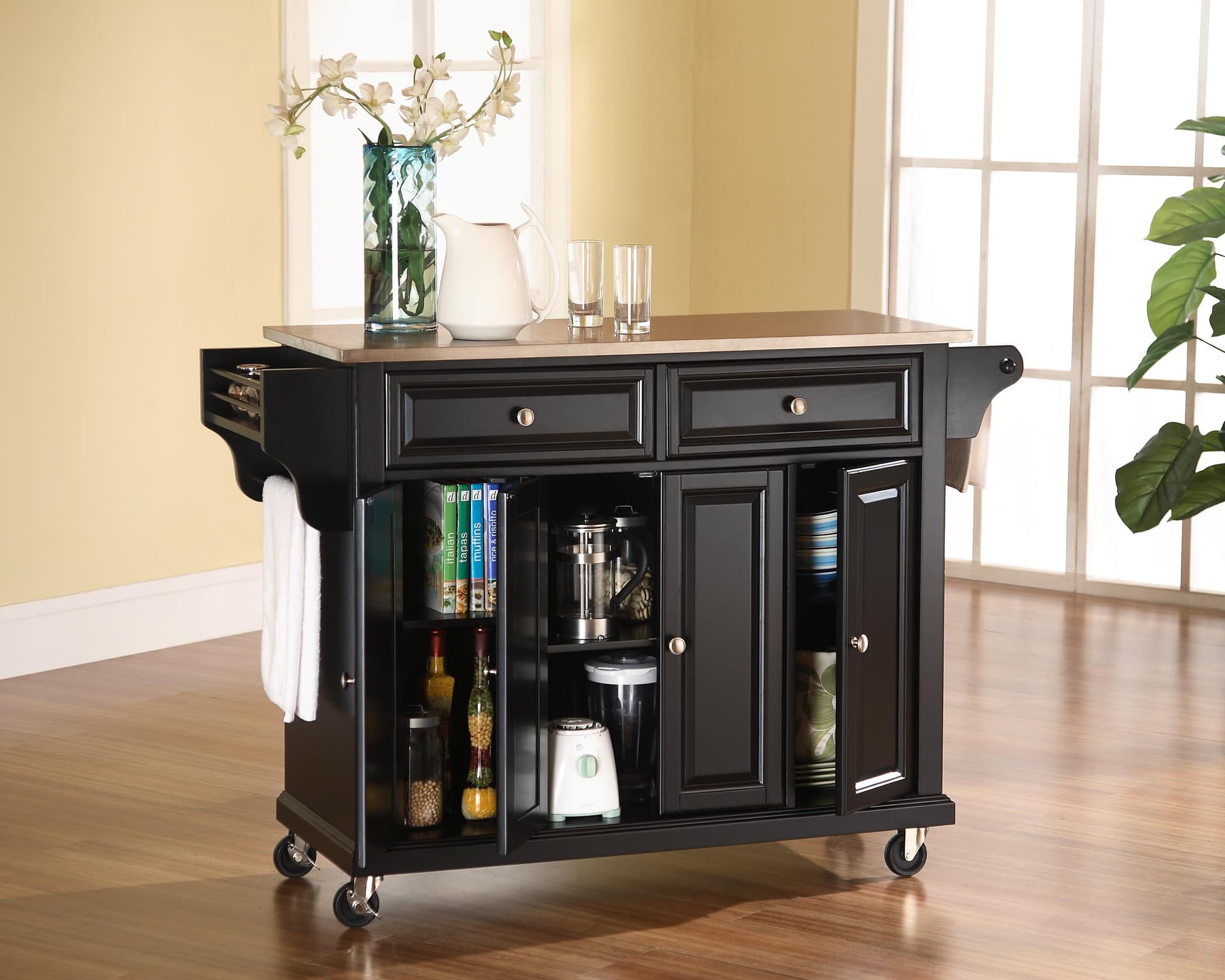 Full Size Stainless Steel Top Kitchen Cart