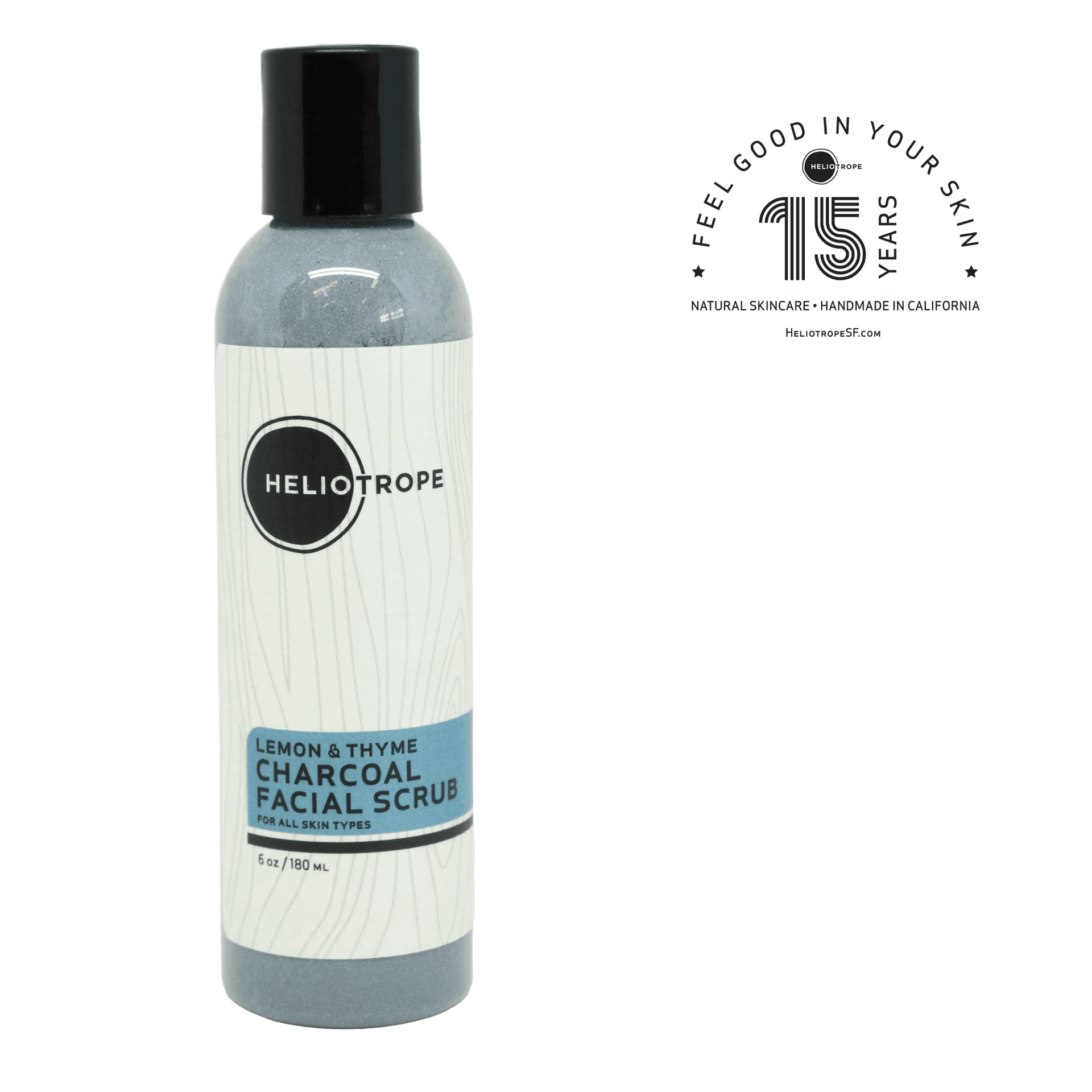 Lemon & Thyme Charcoal Face Scrub - 6 oz