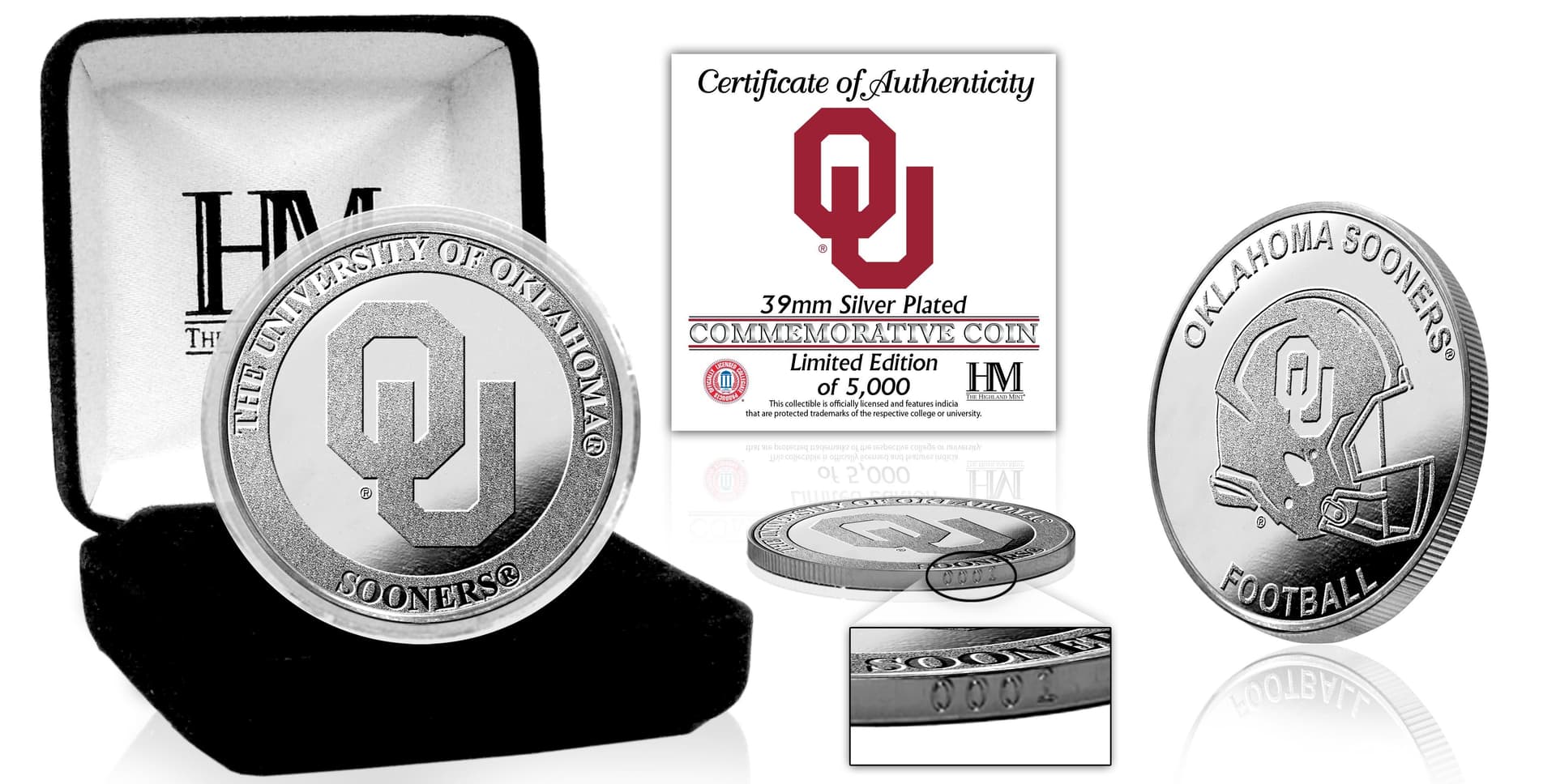 University of Oklahoma Sooners Silver Coin