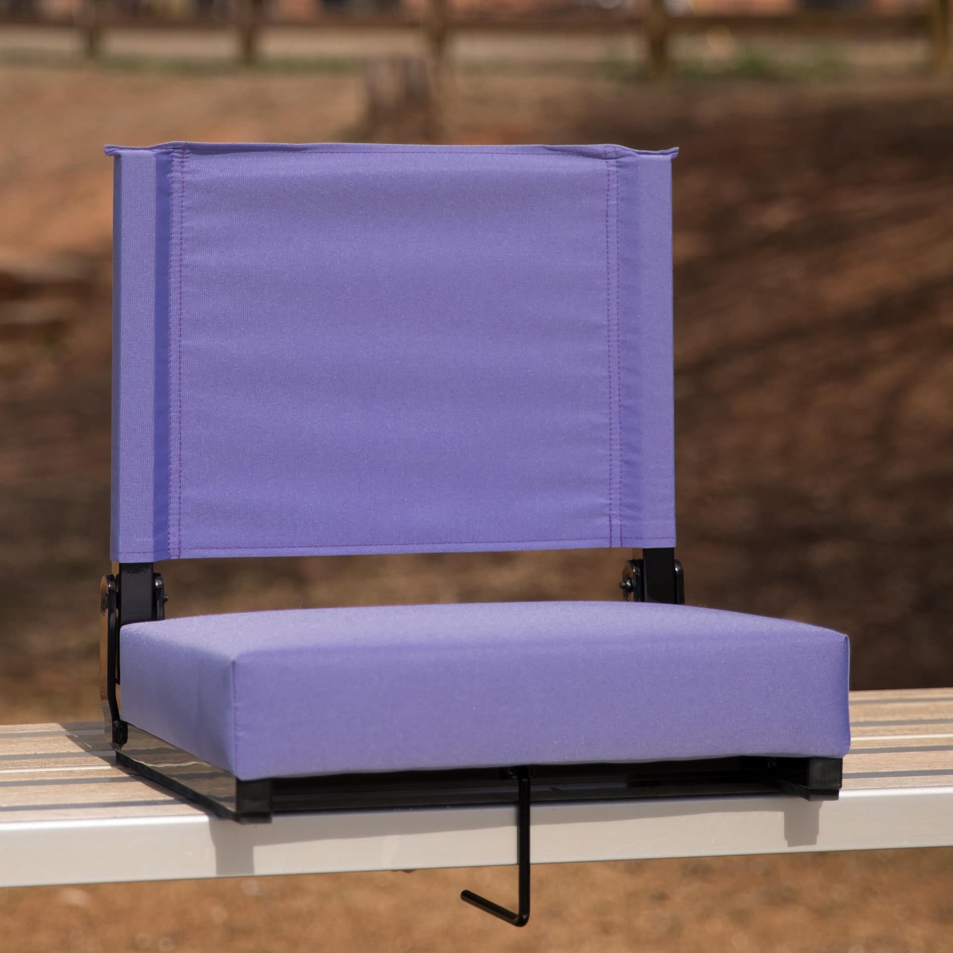 500 lb. Rated Lightweight Stadium Chair-Handle-Padded Seat, Purple