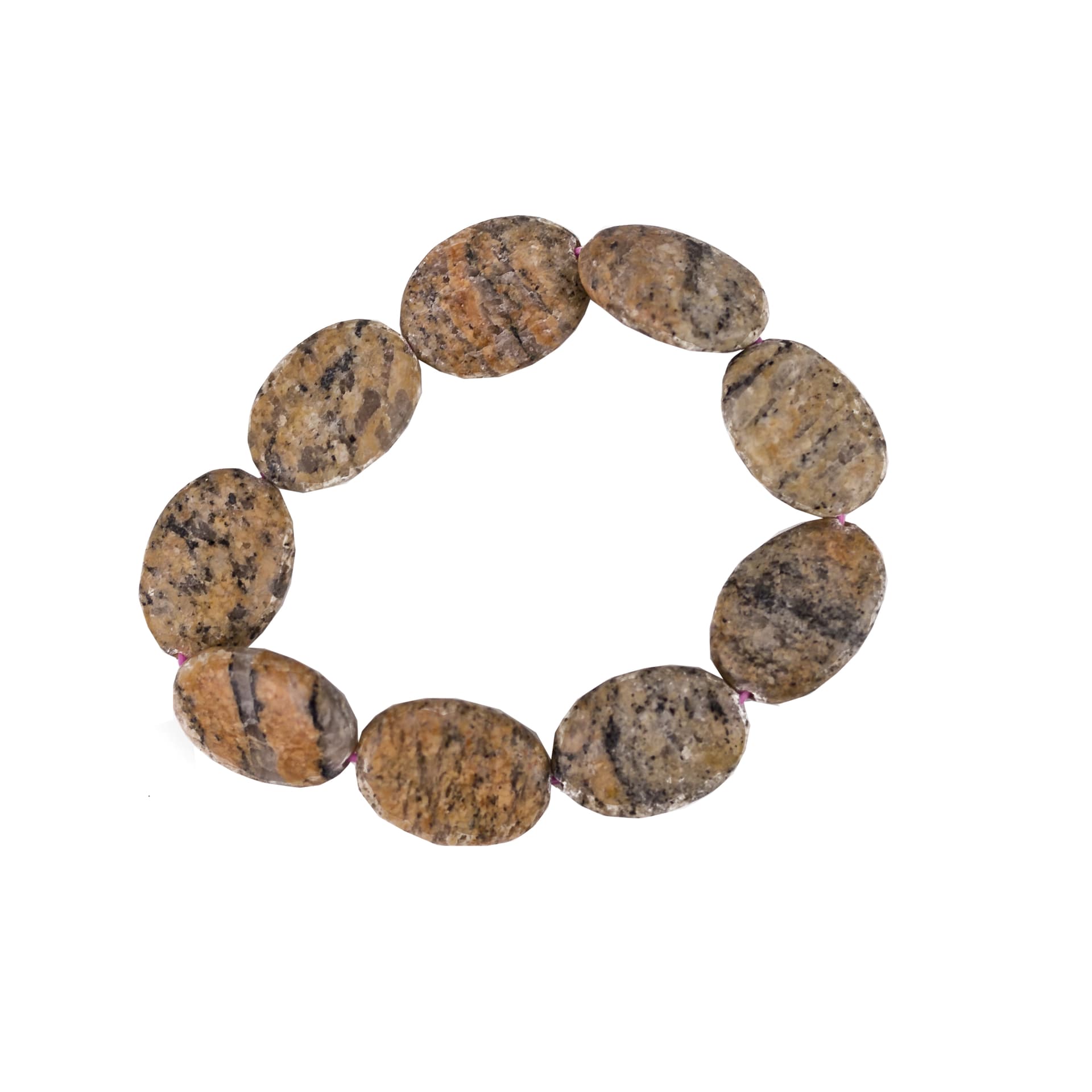 Pink Feldspar Oval Stretch Bracelet