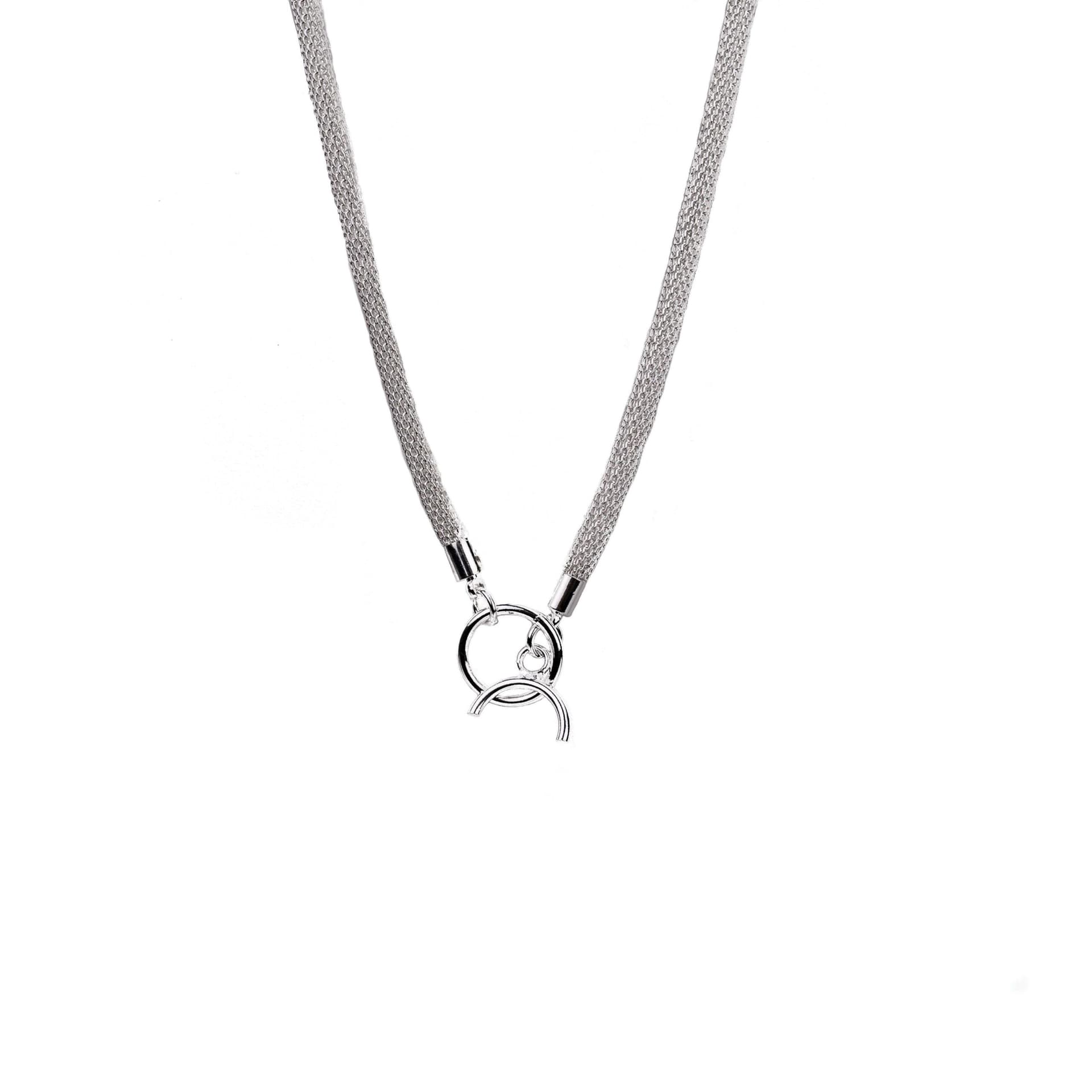Silver Mesh Fashion Necklace