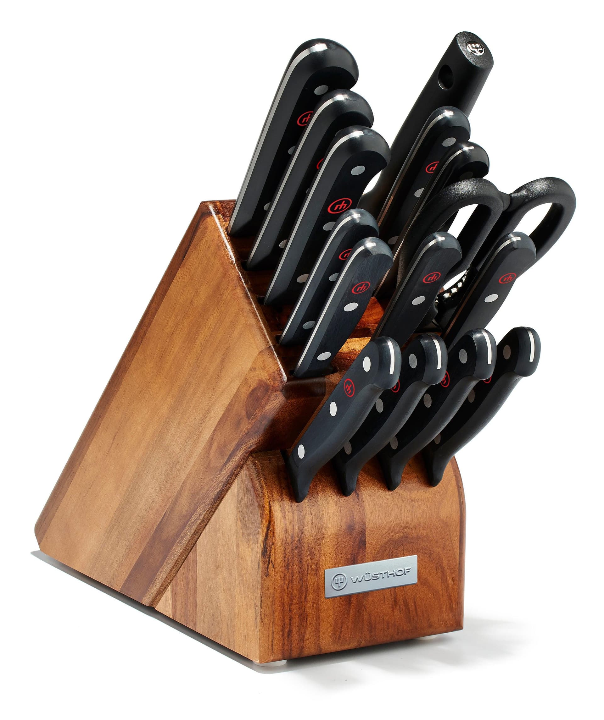 Gourmet 16pc Knife Block Set Acacia