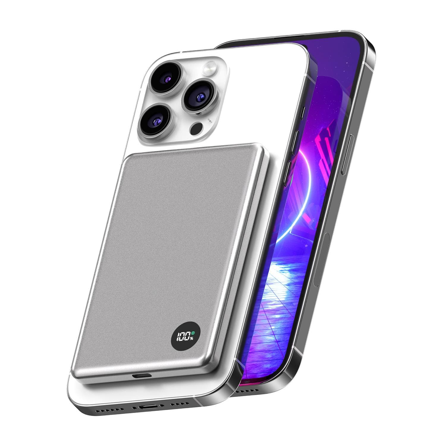Phonesuit EliteMag 5K LCD Slim - Magnetic Wireless Battery Pack for iPhone - 5,000mAh