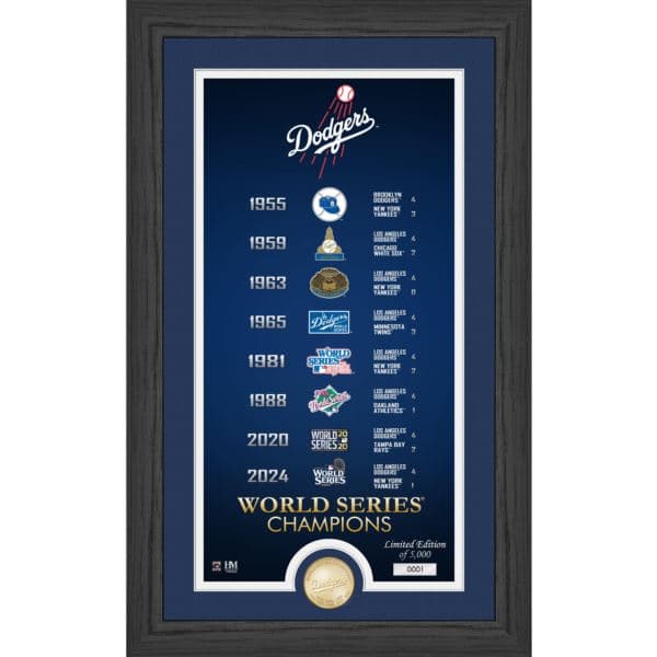 LA Dodgers World Series Champions Legacy Photo Mint