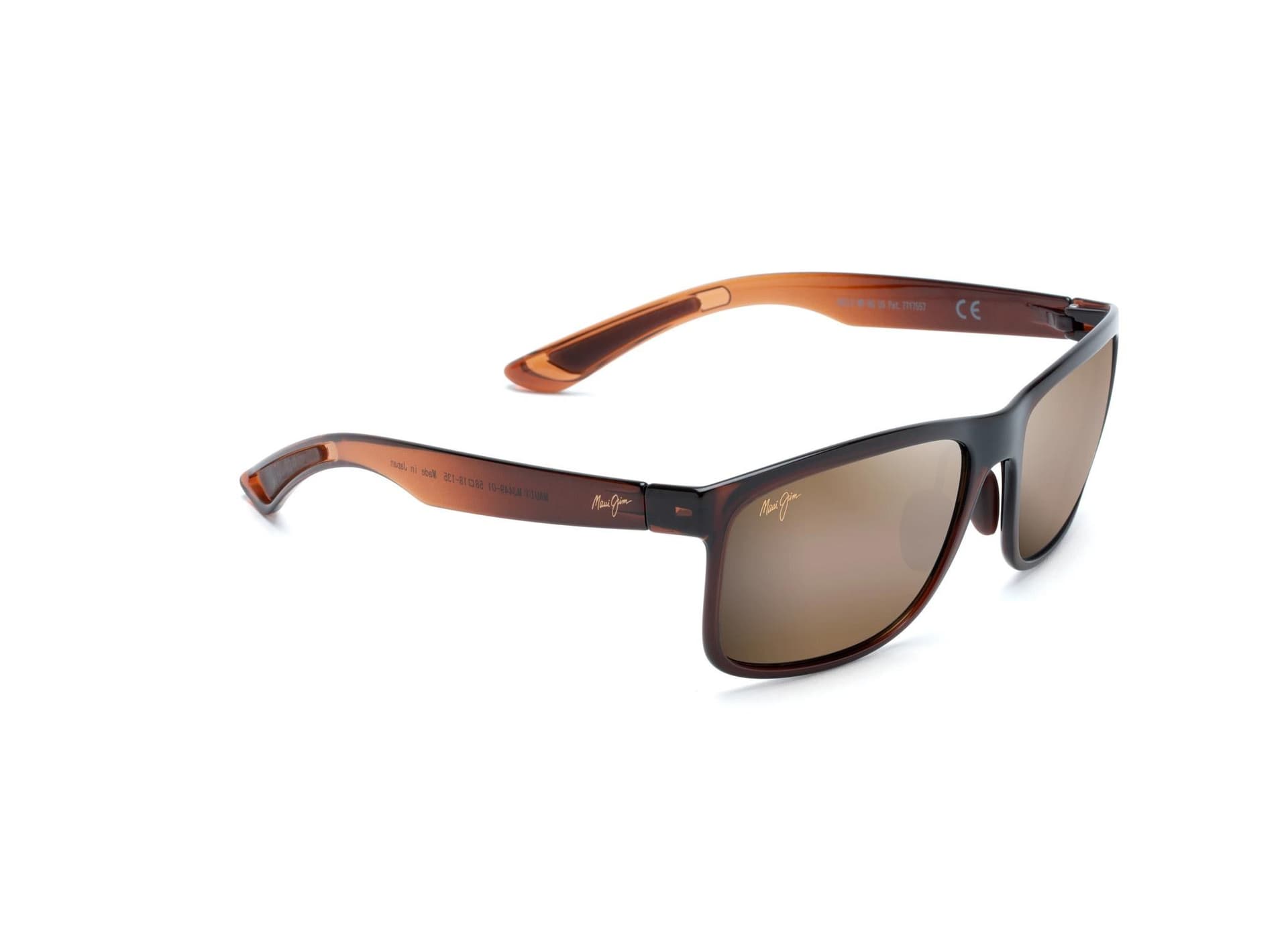 Huelo Polarized Sunglasses Translucent Rootbeer Frame HCL Bronze Lens