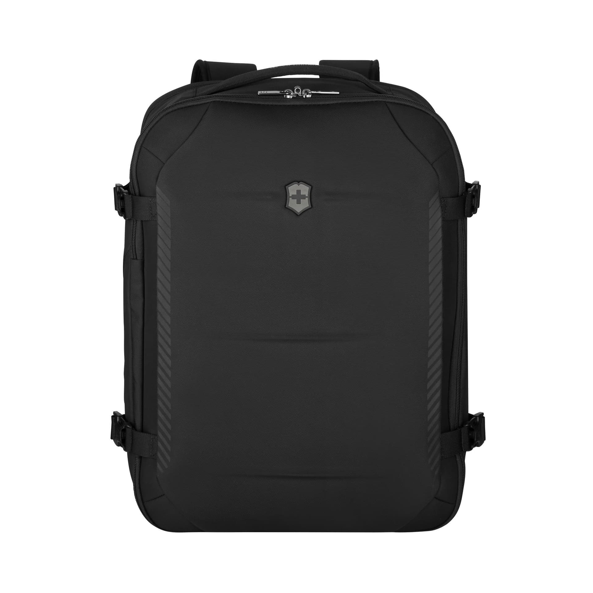 Crosslight, Boarding Bag, Expandable Backpack with 15.6" Laptop Compartment, Black