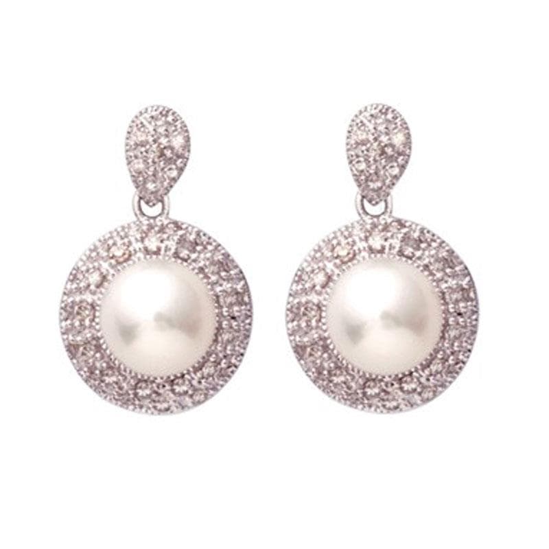 Diamond & Pearl Earrings