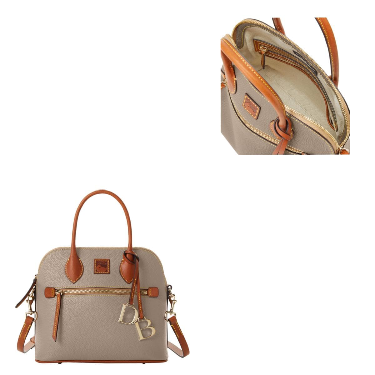 Pebble Grain Domed Satchel