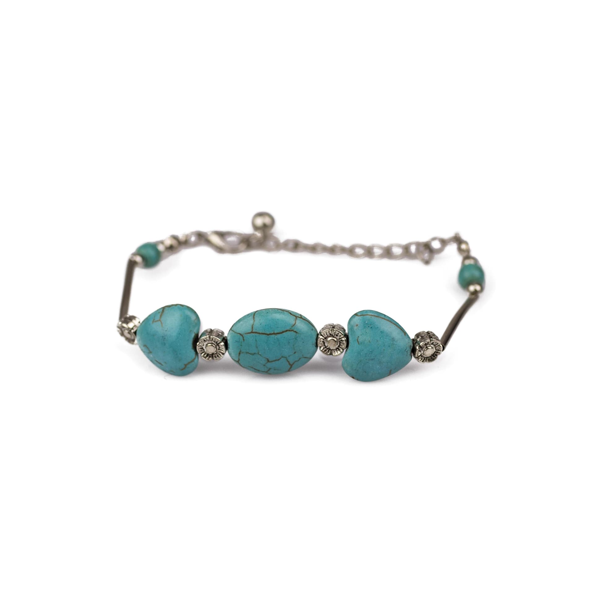 Blue Green and silver clasp Bracelet