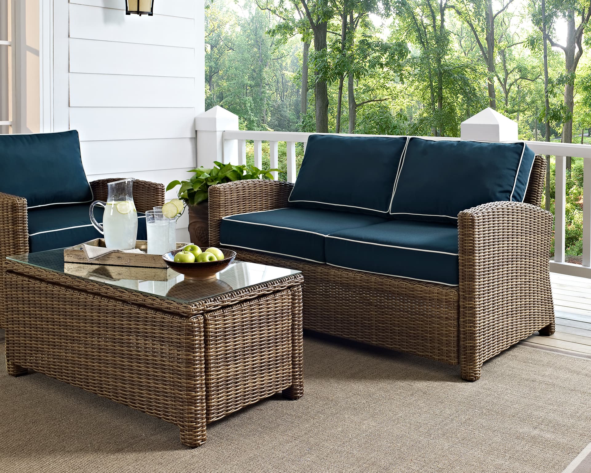 Bradenton Wicker Outdoor Loveseat