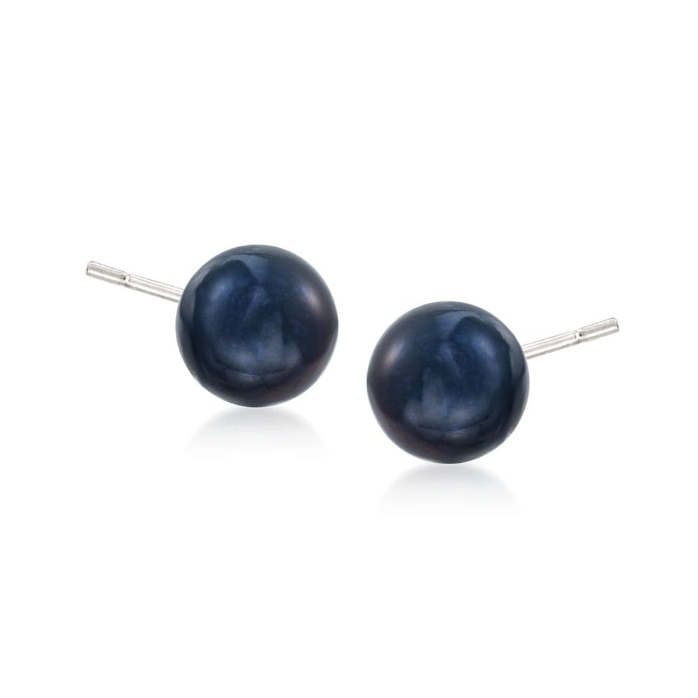 Black Freshwater Pearl Earrings