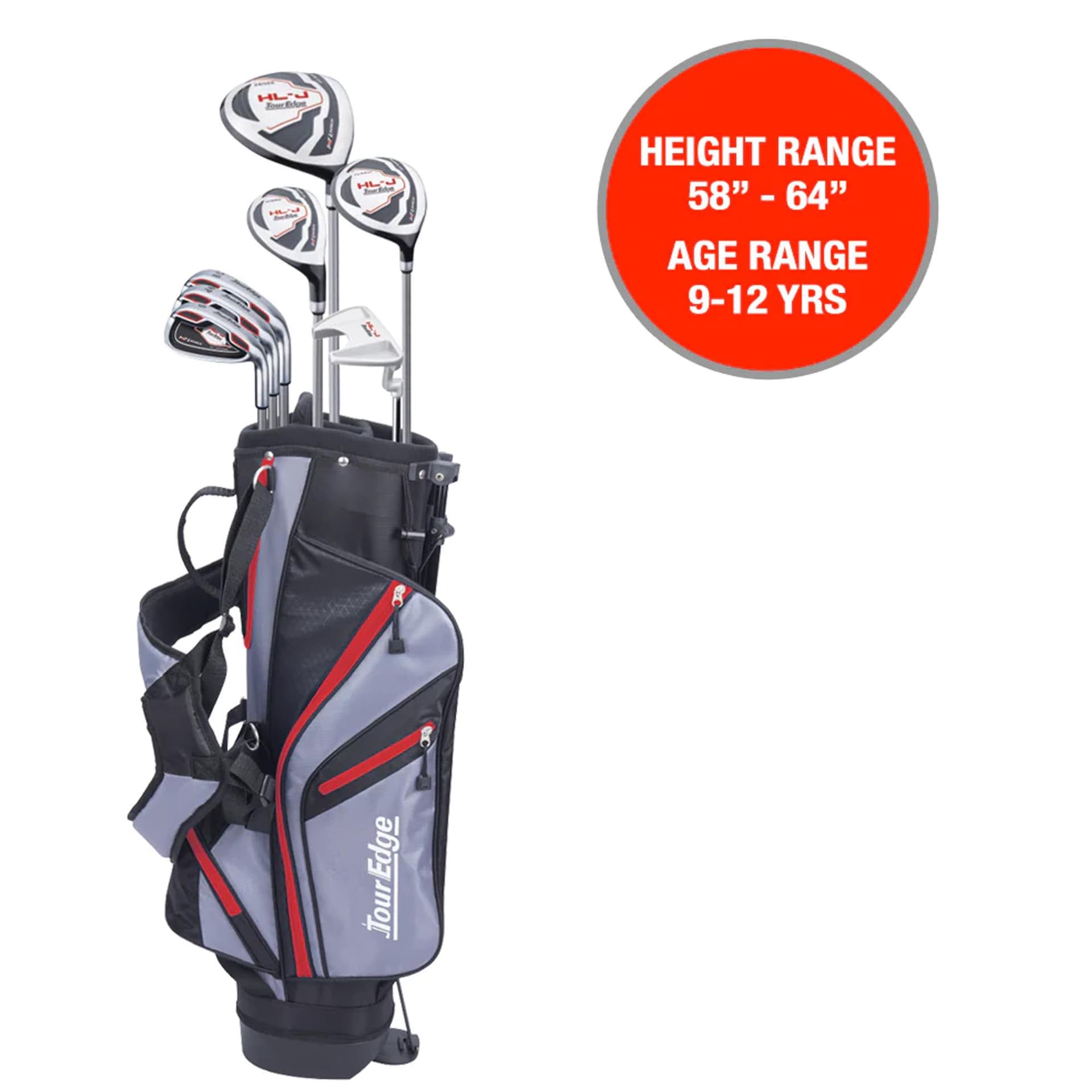 Boys Hot Launch 7 Piece Left Handed Junior Golf Set (Age 9-12)