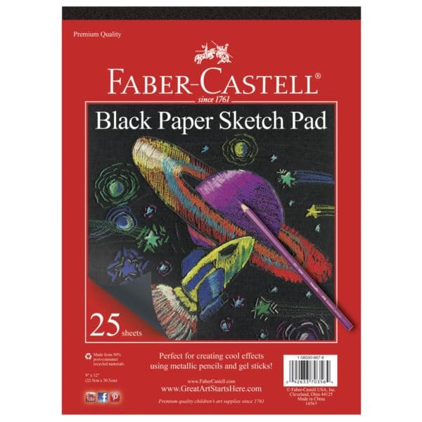 Black Paper Pad 9" x 12"