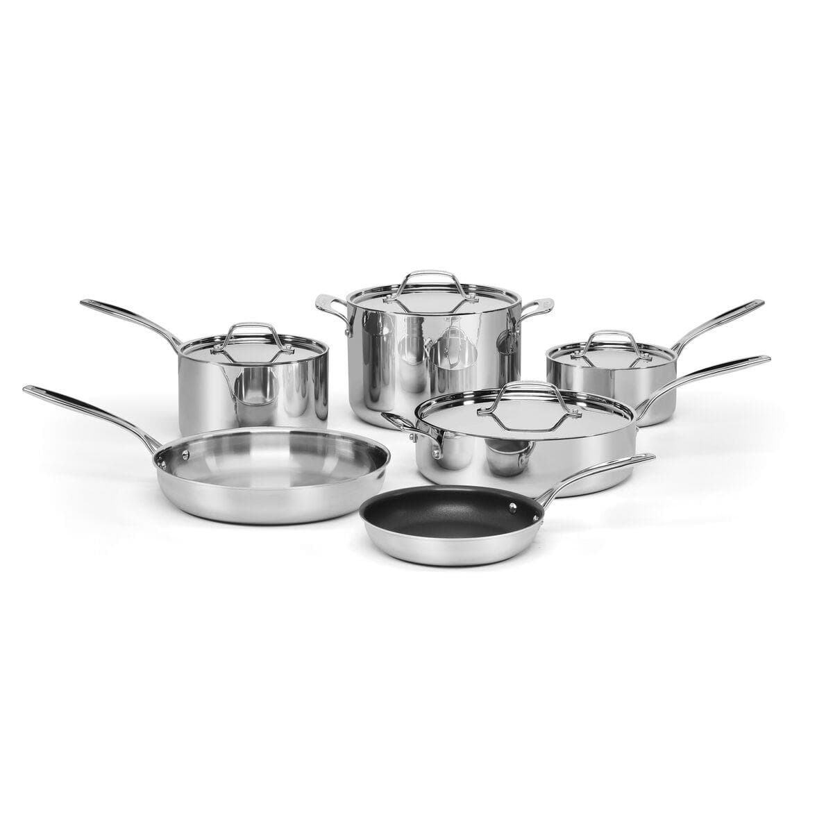 Custom-Clad 5-Ply Stainless Steel 10-Piece Cookware Set