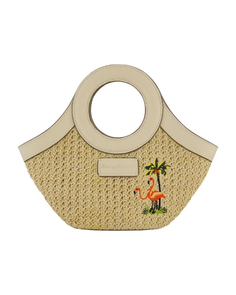 Flamingo Embroidery Mini Tote