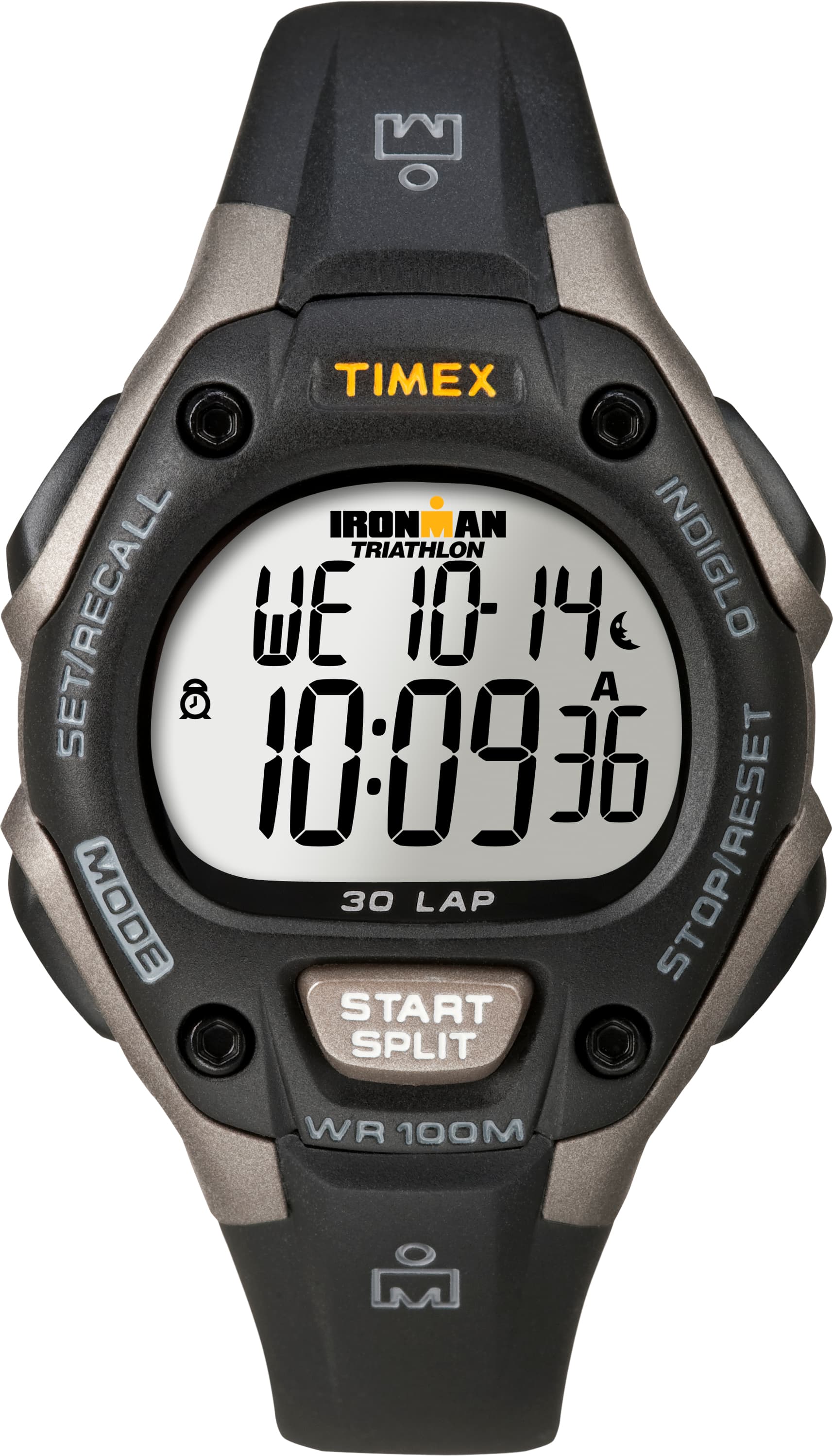 Unisex Ironman Traditional 30-Lap Black and Gray Resin Strap Watch