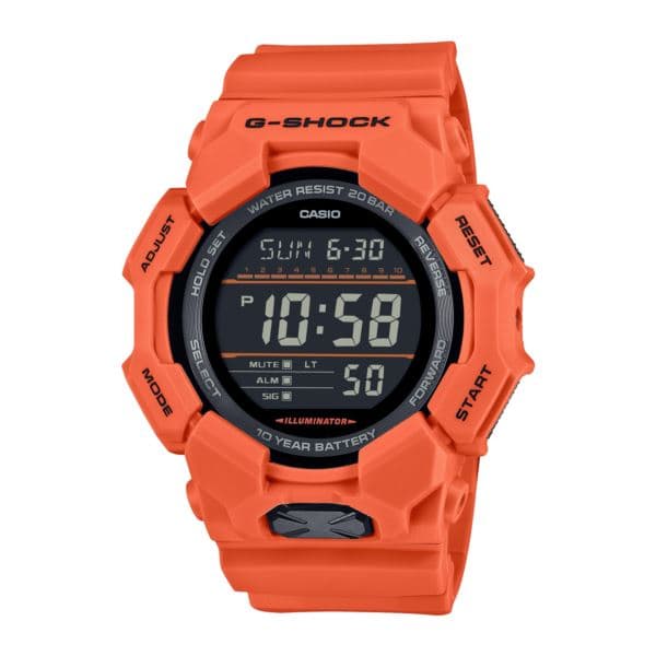 Mens GD010 Large LED Digital Watch Orange