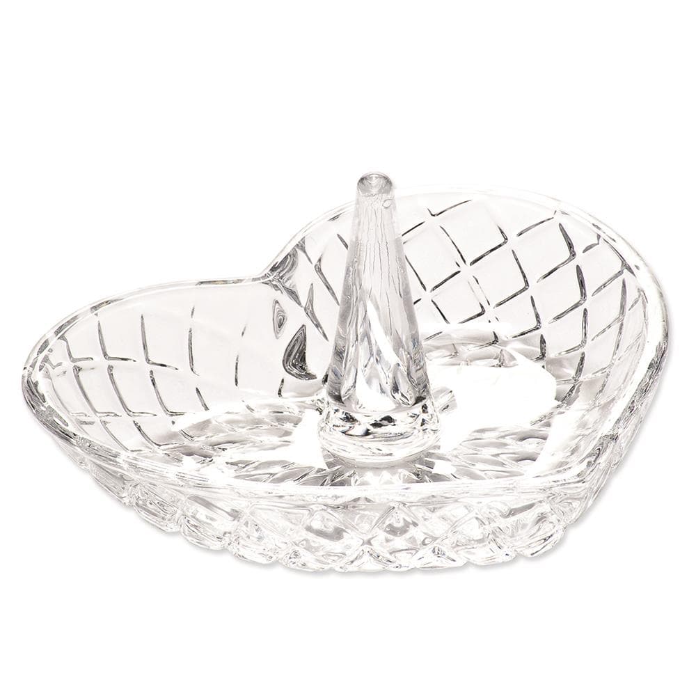 Distinctive Jewelry Heart Shape Glass Ring Holder