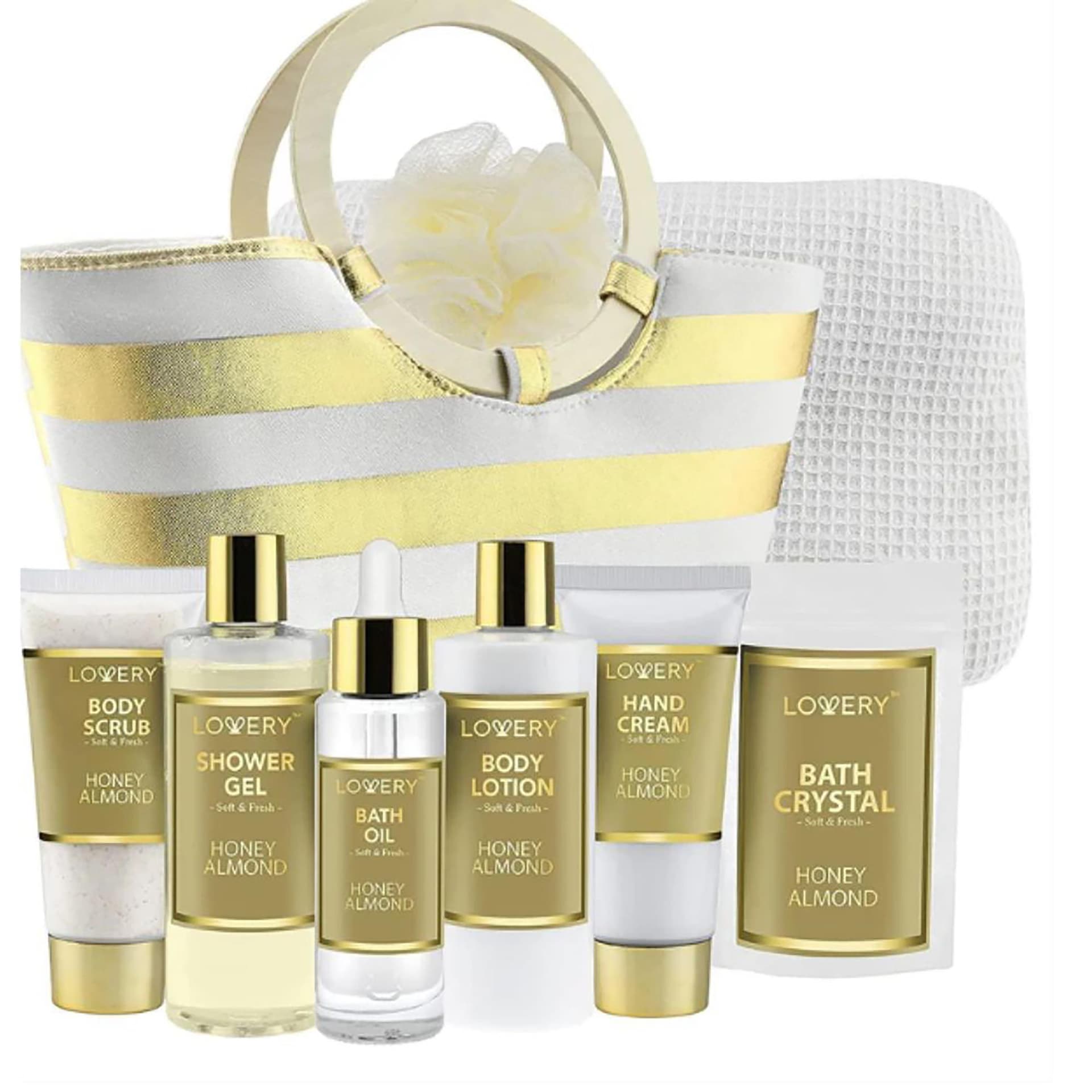 Honey Almond Home Spa Gift Set Size 8 Pieces