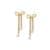 Pearl Bow Tennis Drop CZ Stud Earring