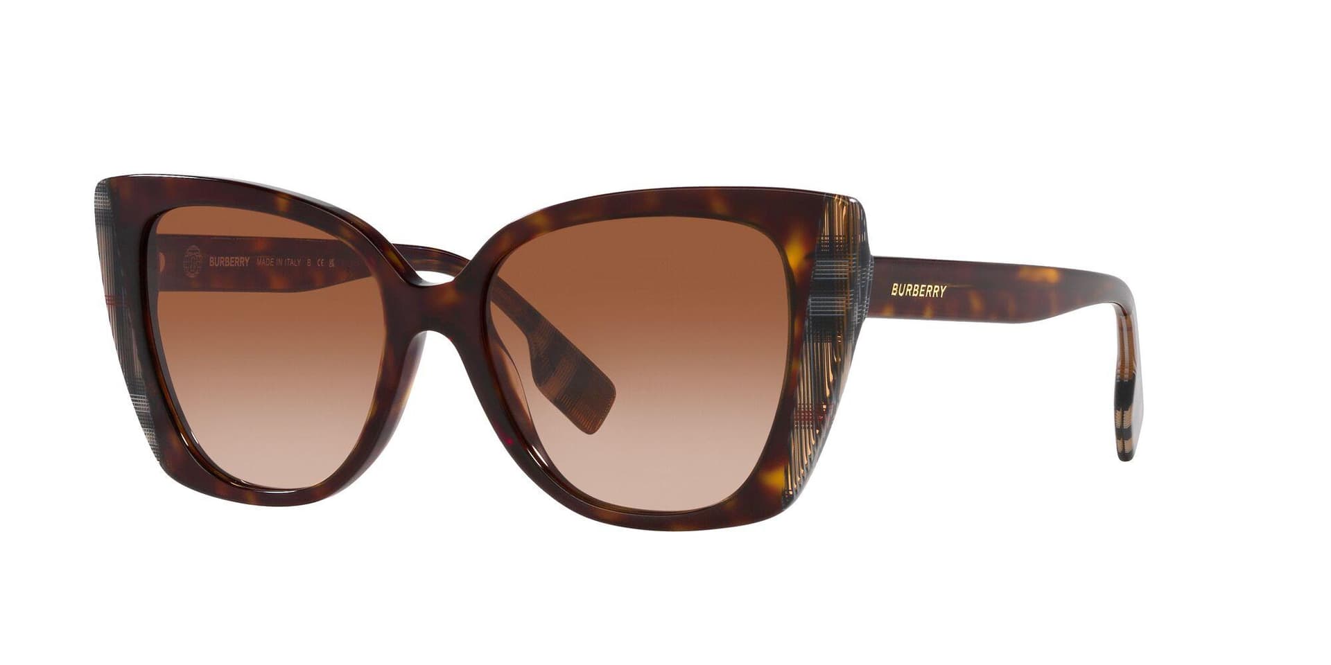 Meryl Sunglasses - Dark Havana/Check Brown