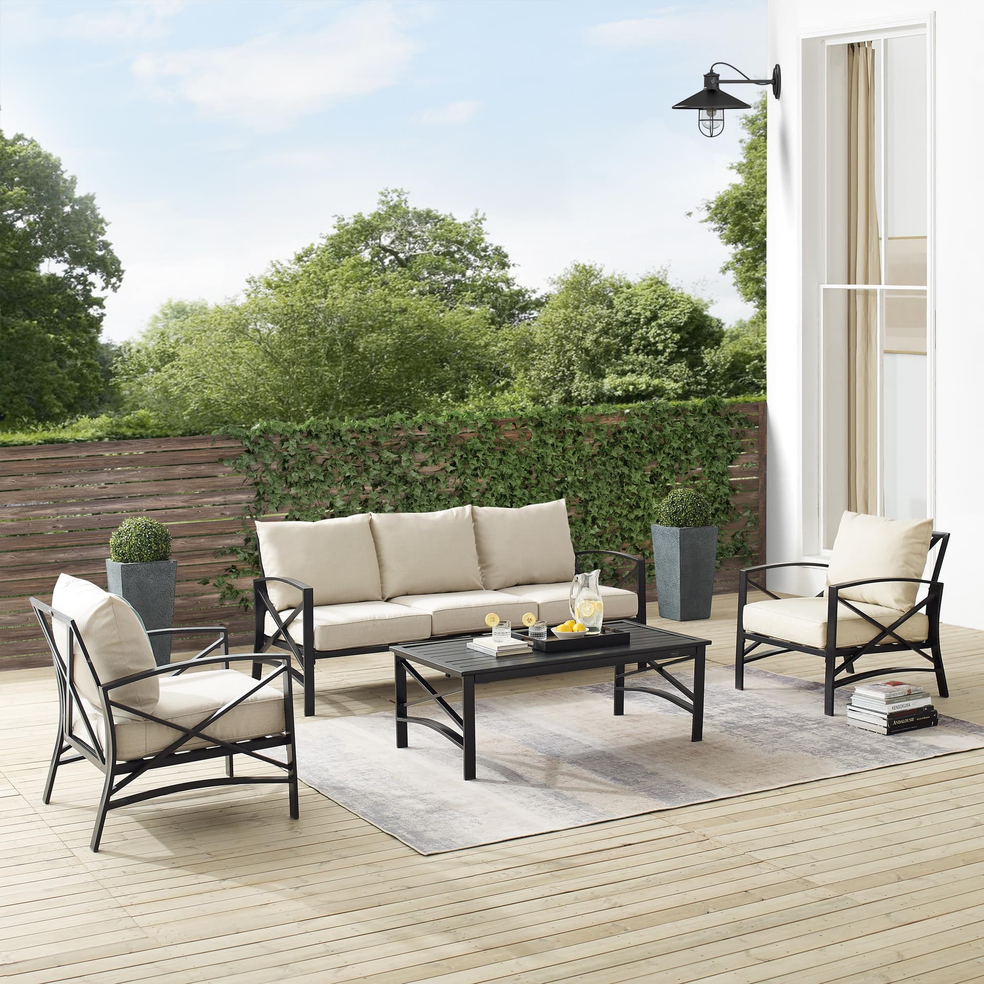 Kaplan 4Pc Outdoor Sofa Patio Furniture Set