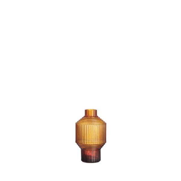 Pavilion Vase Dark Amber Small