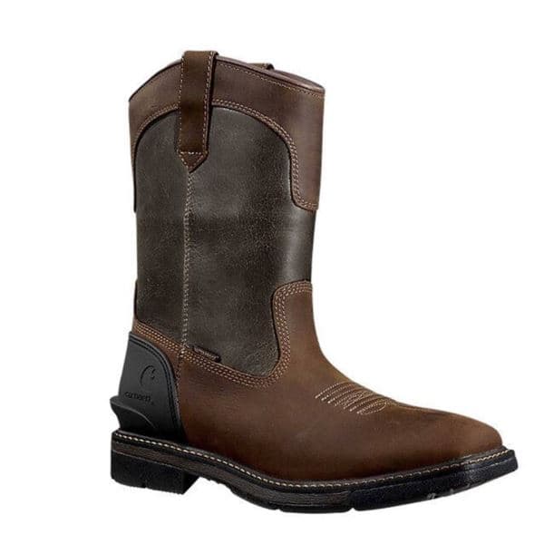 Carhartt Men's Montana 11" Waterproof Square Toe Wellington-Brown/Burnt Olive-7