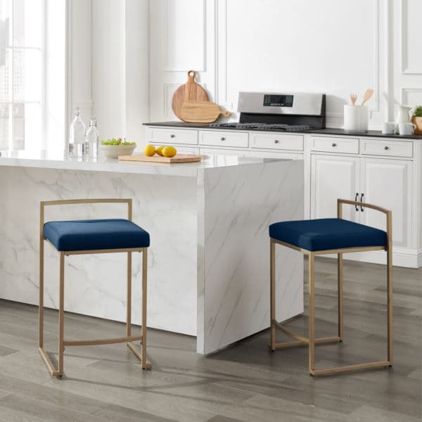 Harlowe 2-Piece Counter Height Bar Stool Set