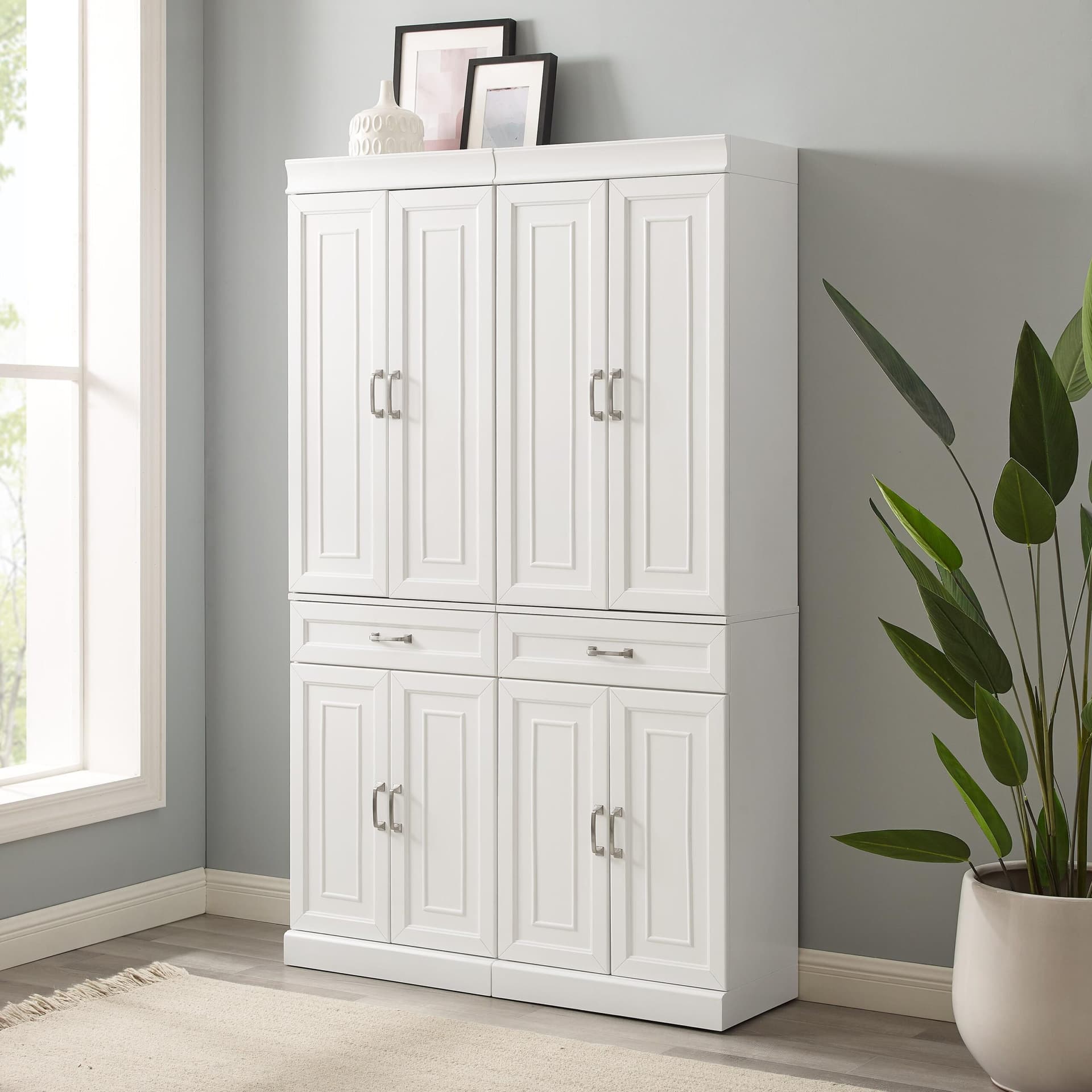 Stanton 2-Piece Kitchen Storage Pantry Cabinet Set