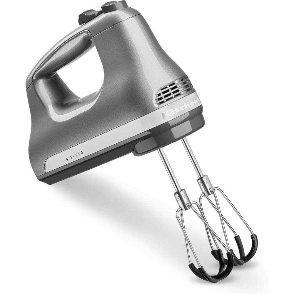 6-Speed Hand Mixer with Flex Edge Beaters in Contour Silver