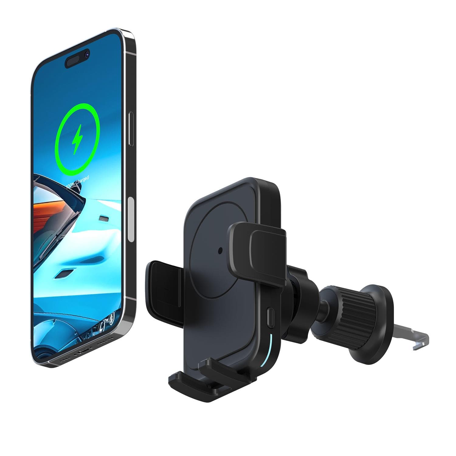 Phonesuit Energy Core Go - Wireless Charging Car Windshield & Vent Mount - 15W - with Car Charger
