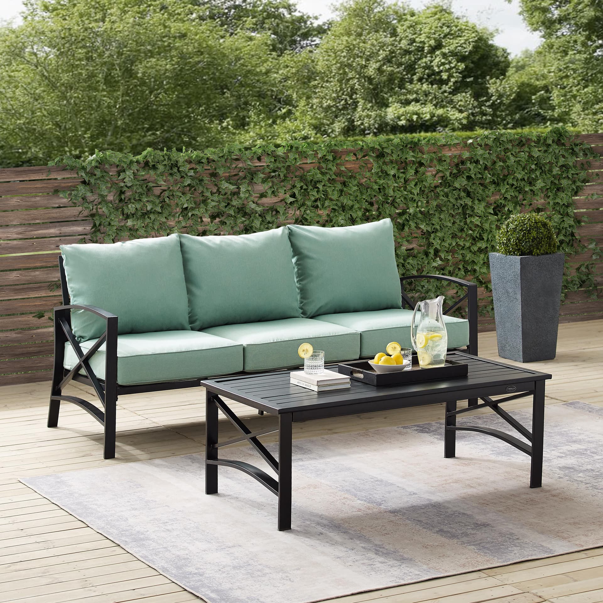 Kaplan 2Pc Outdoor Sofa Patio Furniture Set