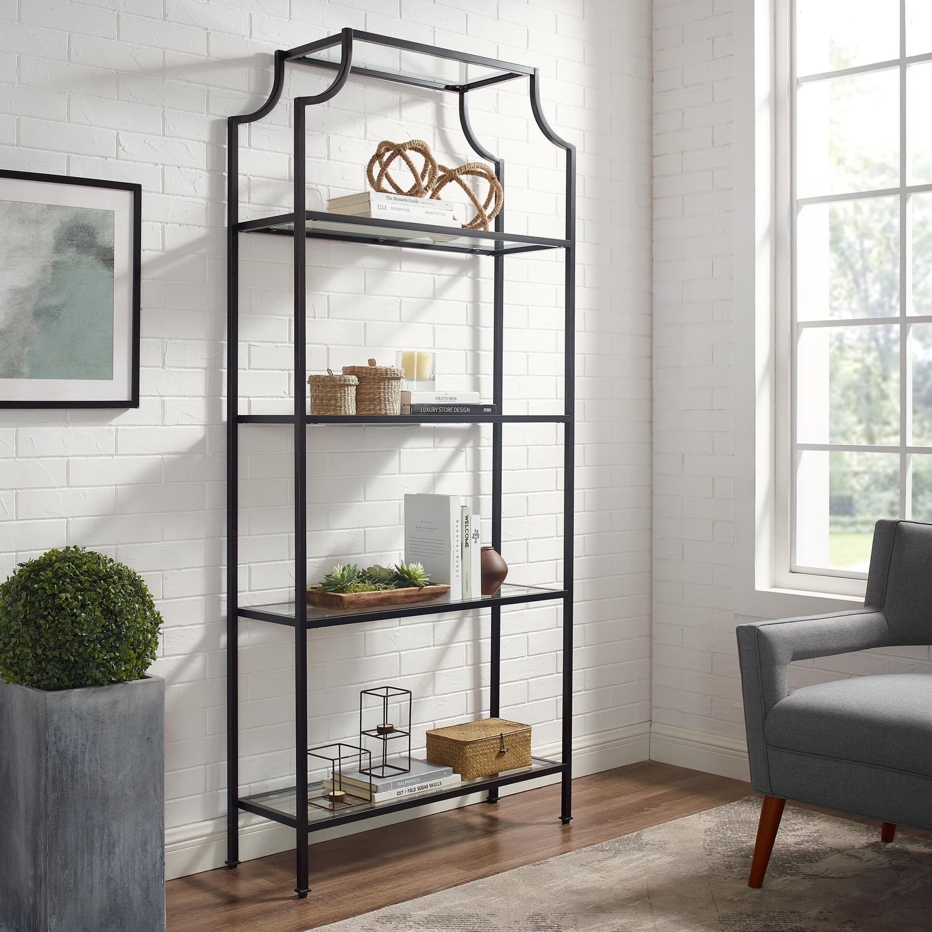 Aimee Etagere Bookcase