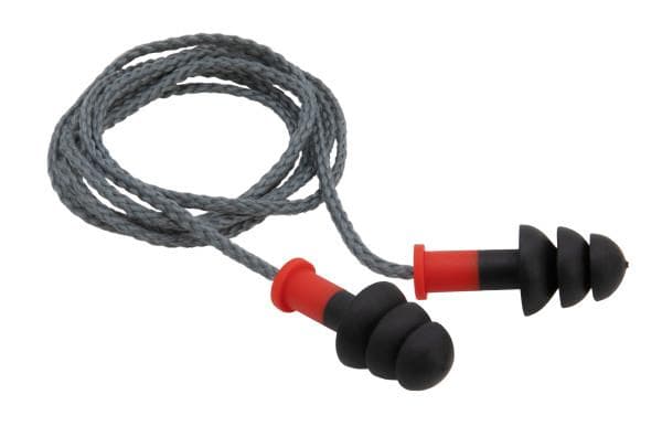 212 Performance 27 NRR Tri-Flange Reusable Corded Ear Plugs, 100-Pair Box