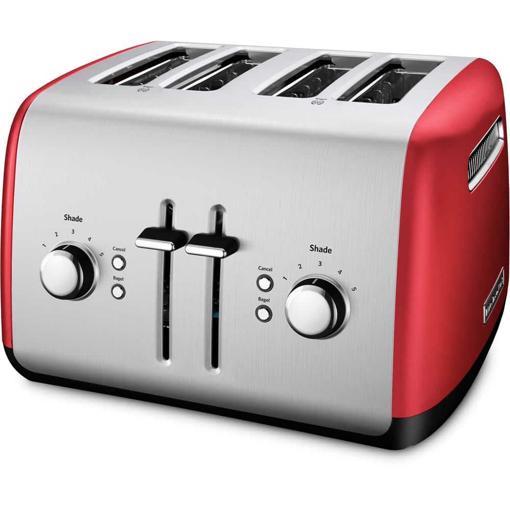 4-Slice Toaster with Illuminated Buttons in Empire Red