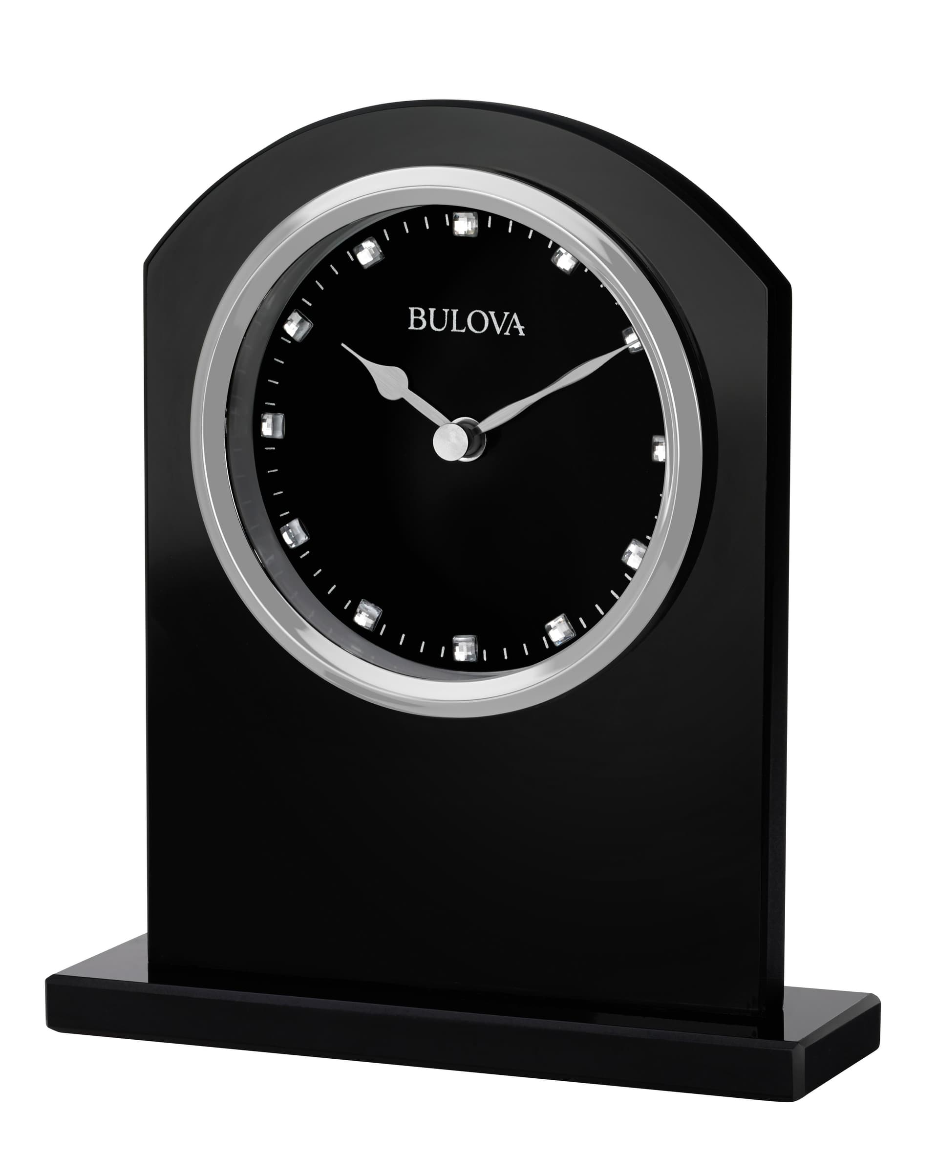 Ebony Crystal Tabletop Clock