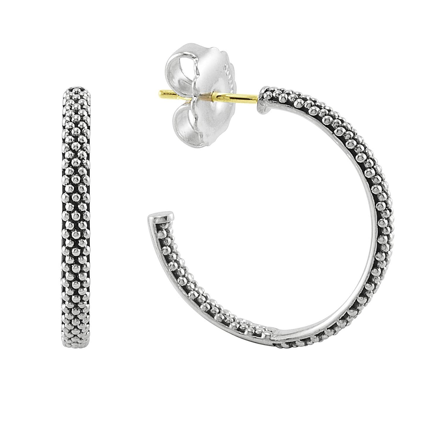 SIGNATURE CAVIAR Beaded Hoop Earrings