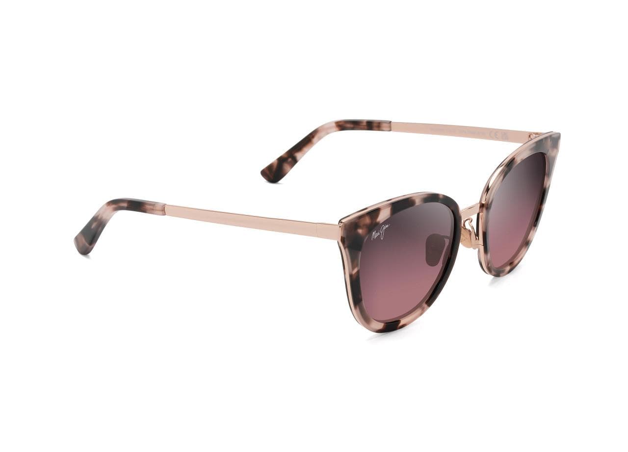 Wood Rose Polarized Sunglasses Pink Tortoise Frame Maui Rose Lens
