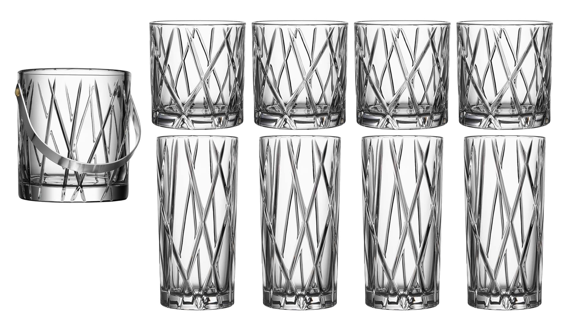 City 9 pc Barware Set