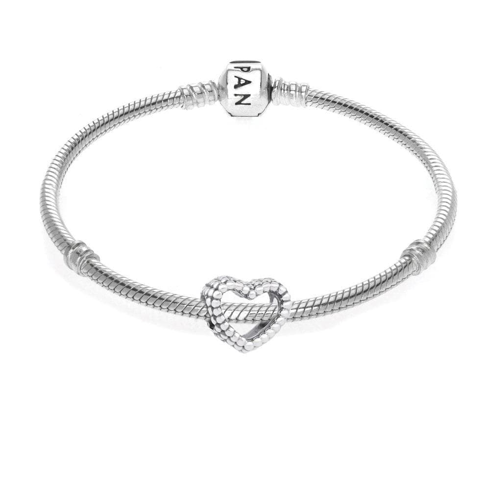 Beaded Heart Bracelet Size 7.9"