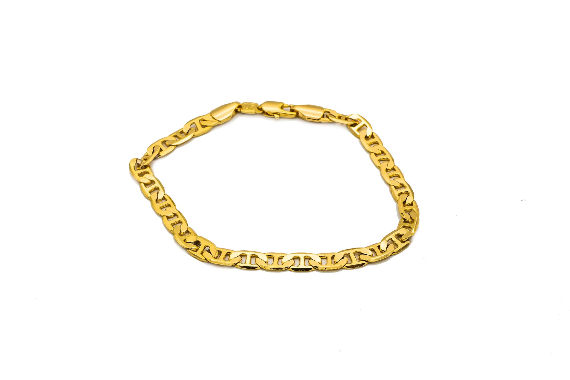 18K Gold Plated 8" Marina Link Bracelet