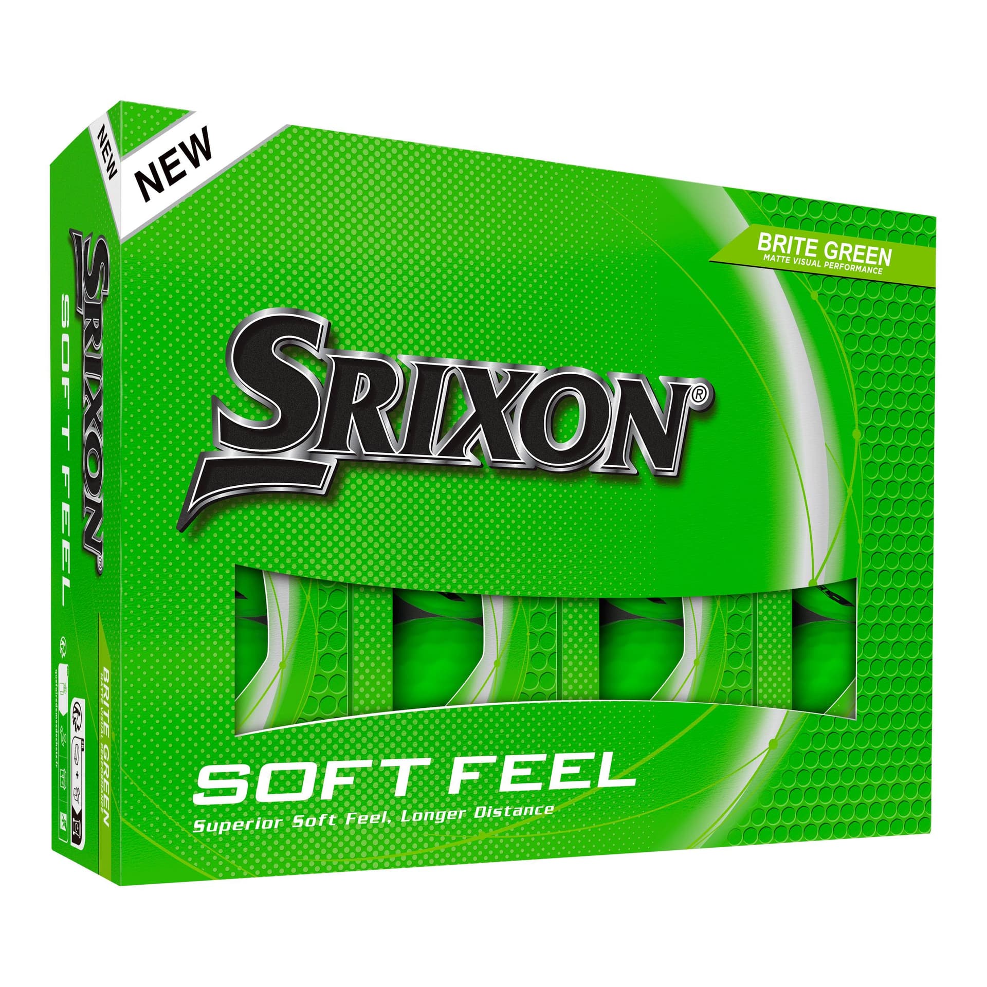 Srixon Soft Feel Brite 14 Green Golf Balls - 1 Dozen