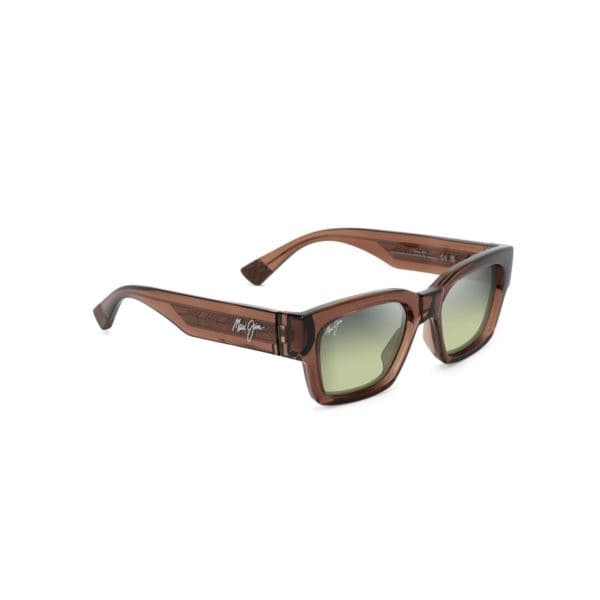 Kenui Polarized Sunglasses Shiny Light Brown Frame Maui HT Lens