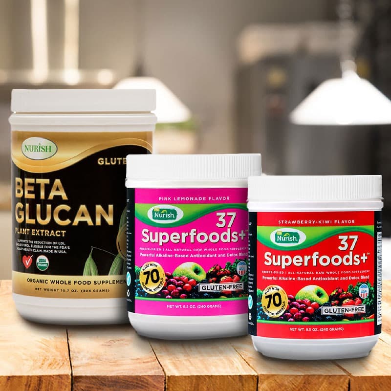 BODY ESSENTIALS - Cell Repair, Immune Boost, Electrolyte, LDL Fighter, Body Cleanse & Nourishment (Save $20) - ONE Pink Lemonade/Lemon Tea, ONE Strawberry Kiwi & ONE Beta Glucan (S