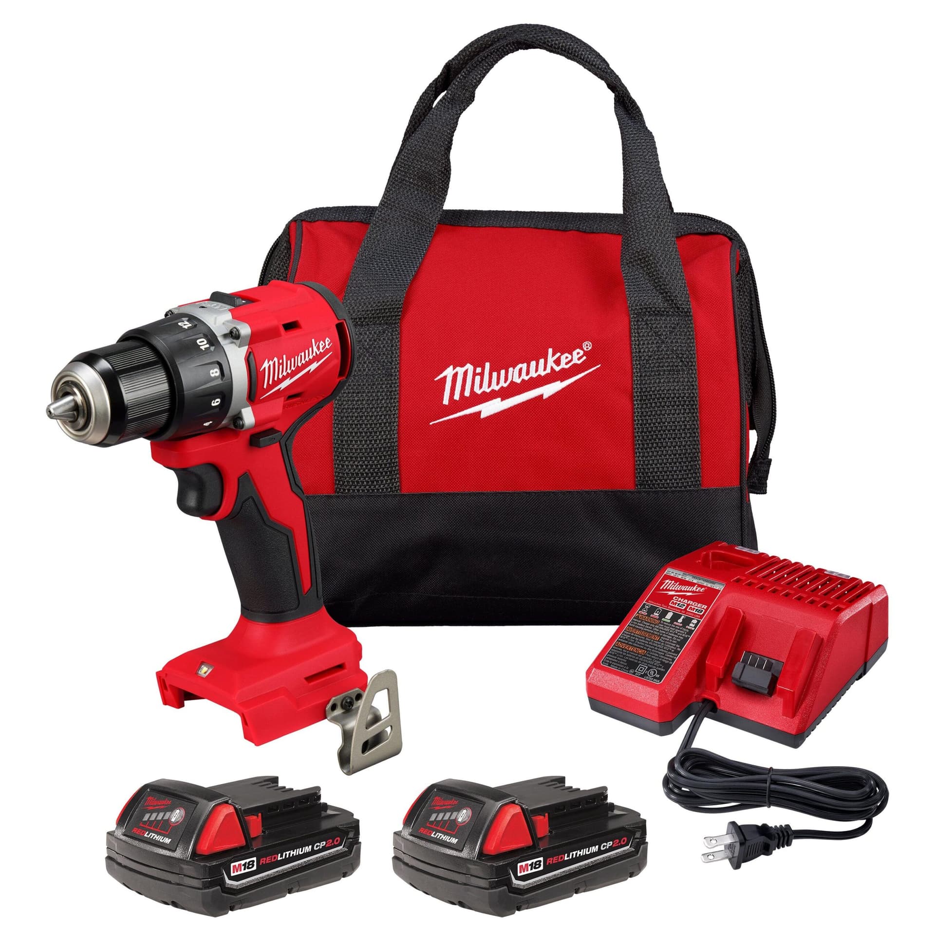 M18 Compact Brushless 1/2" Drill Driver Kit w/ 2 Batteries
