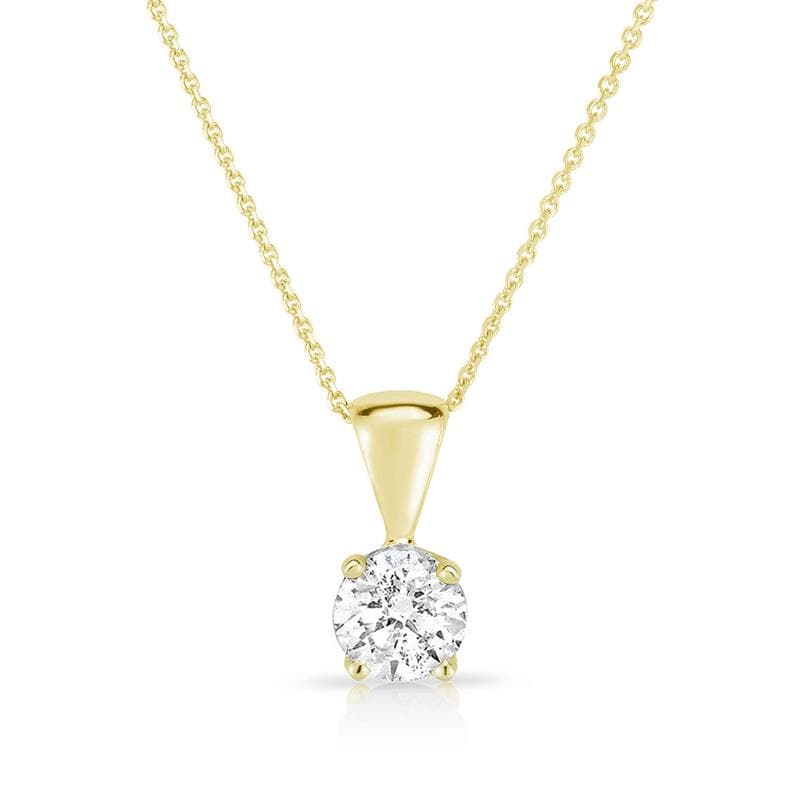 14k Yellow Gold Diamond Necklace .10ct