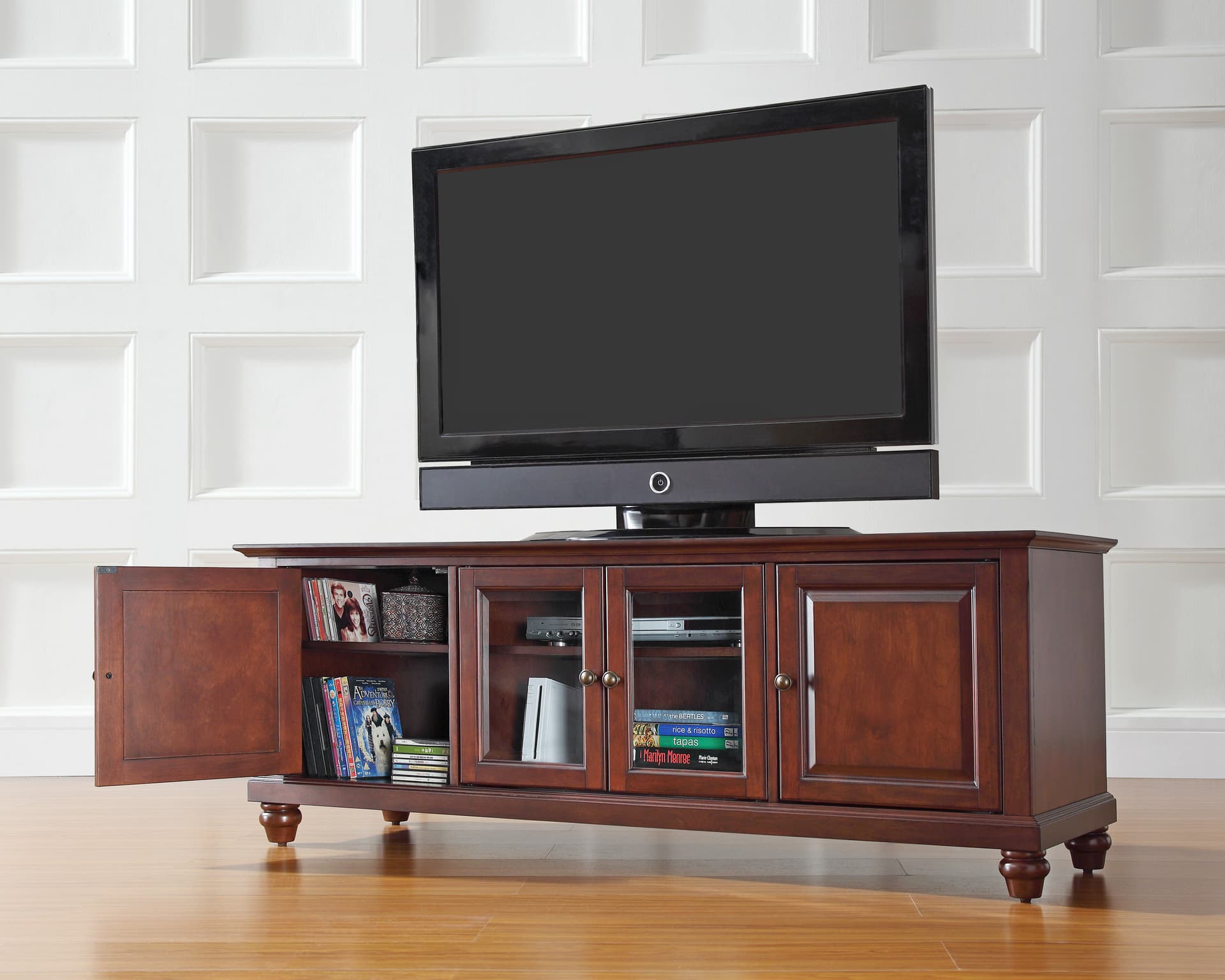 Cambridge 60" Low Profile TV Stand Mahogany